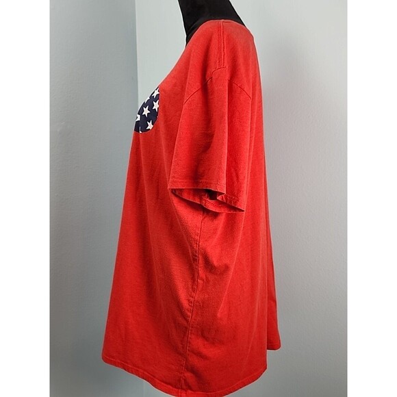 Disney Mickey Mouse American Flag Logo Graphic Tee 2X Women’s Plus - Picture 7 of 8